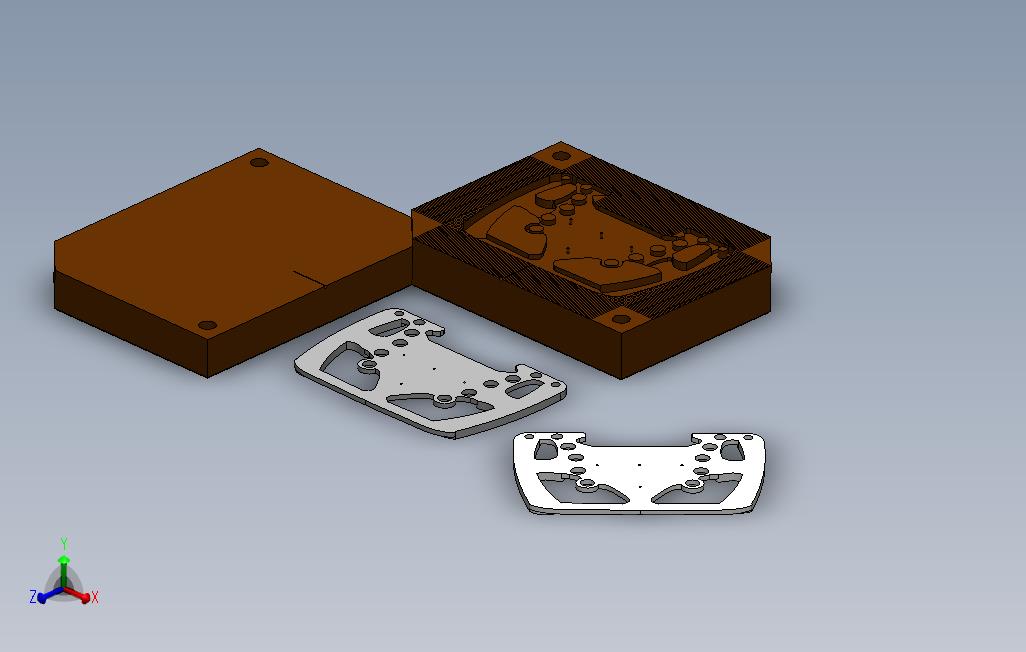 F1方向盘模具_三通_1