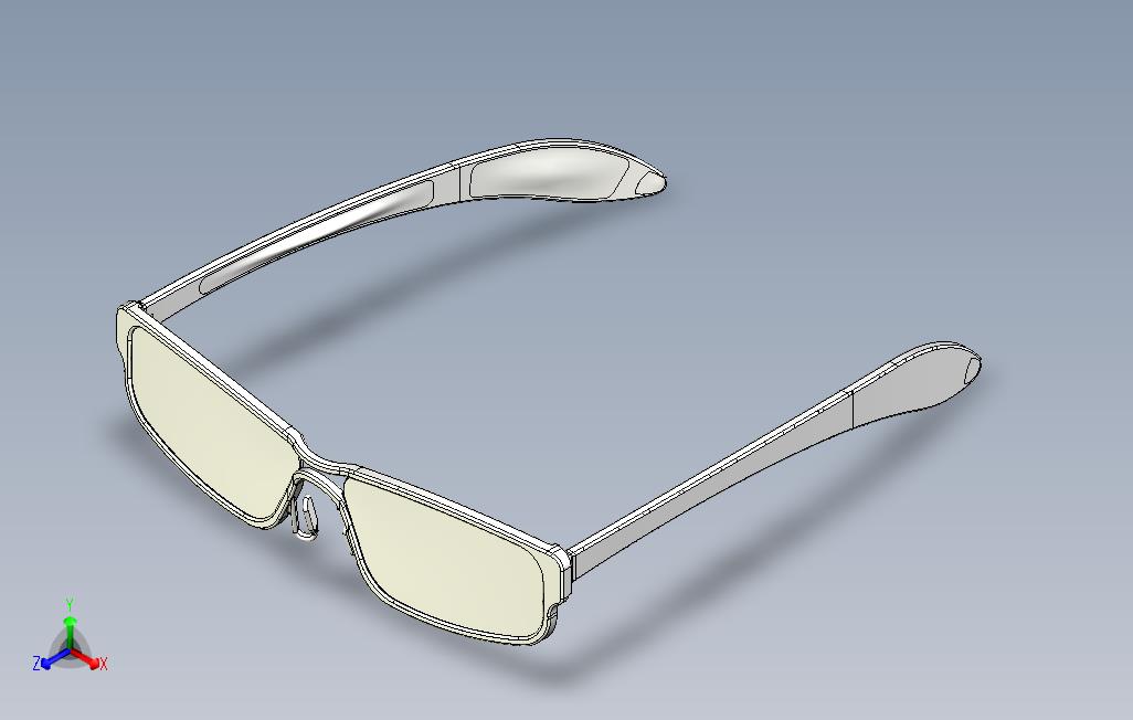 带有柔性铰链的眼镜3D打印_1