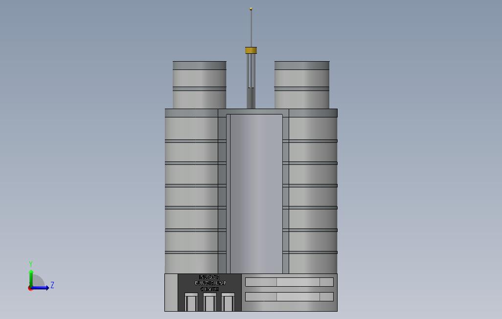 两座塔_towers 左侧视图