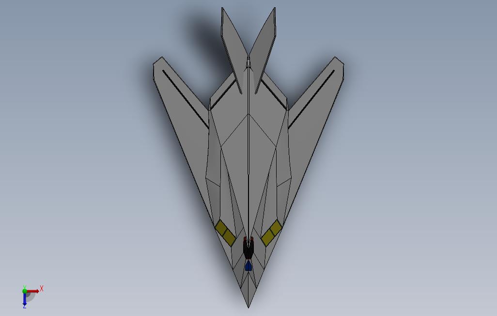 F117Nighthawk隐形飞机F117夜鹰 俯视图