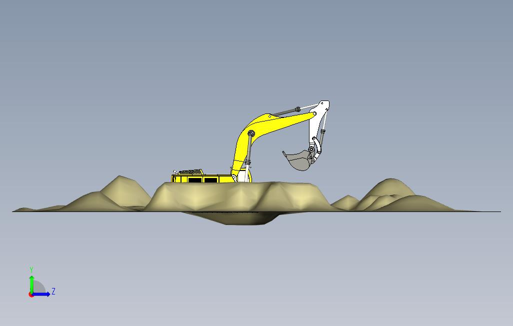 Liebherr984挖掘机AutodeskInventor 左侧视图