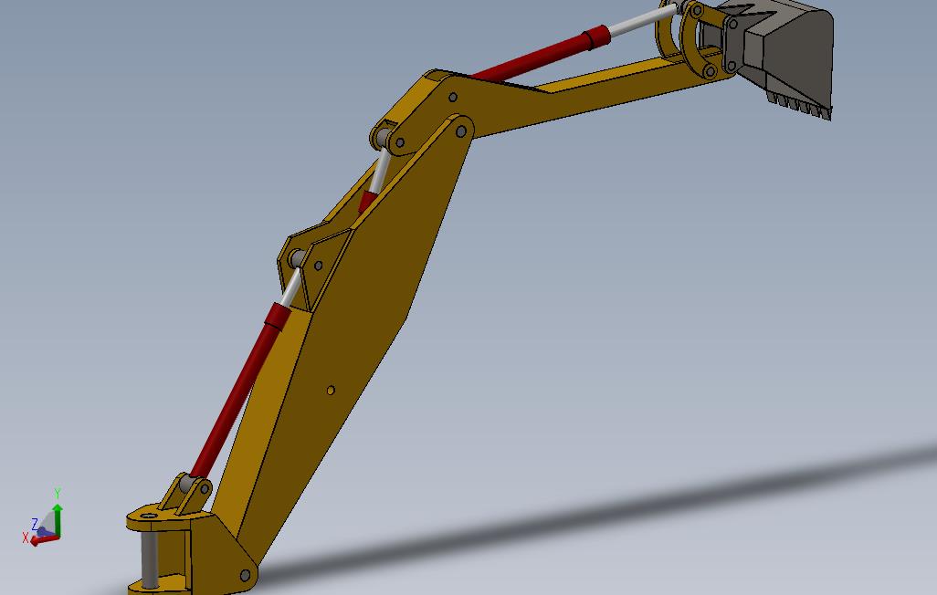 BrazoRetroexcavadorUniveryidadCesarVallejoSolidWorks与基于事件的运动的运动分析