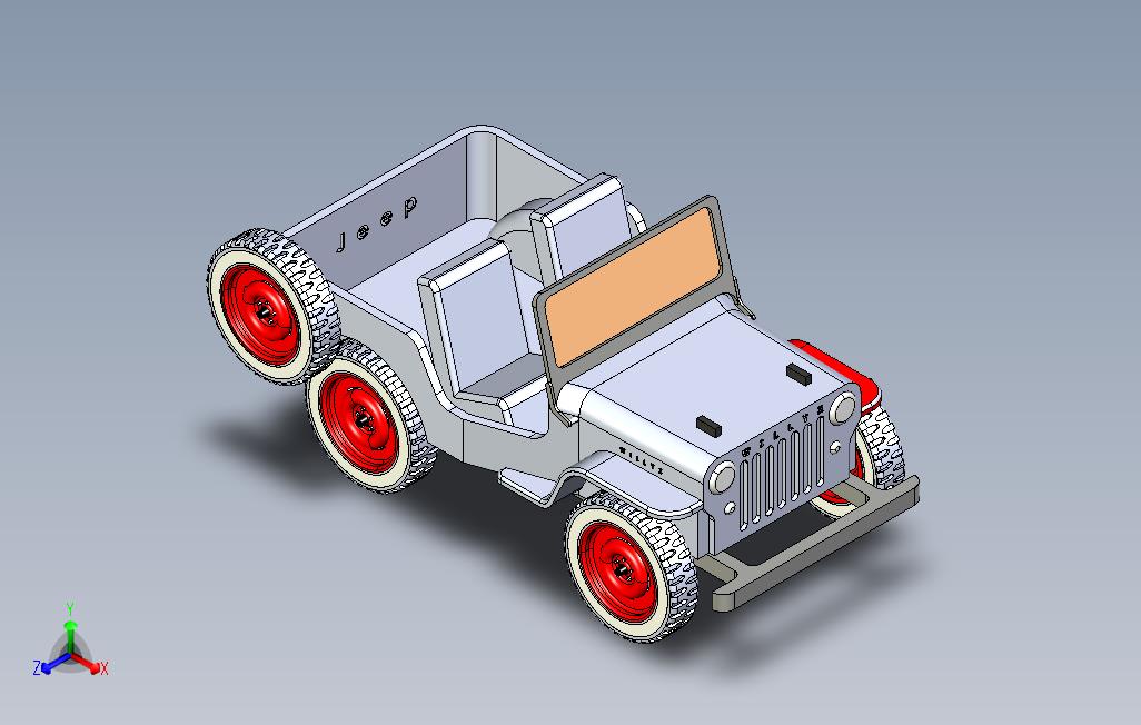 JeepWillysCJ3B年1954年红色