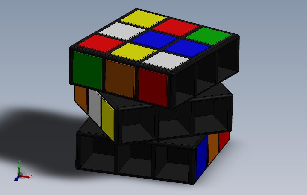 Rubik的立方体书自我_SOLIDWORKS 2014_模型图纸免费下载 – 懒石网