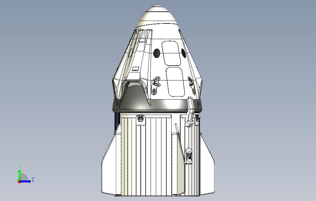 SpaceX乘员舱龙_1 左侧视图