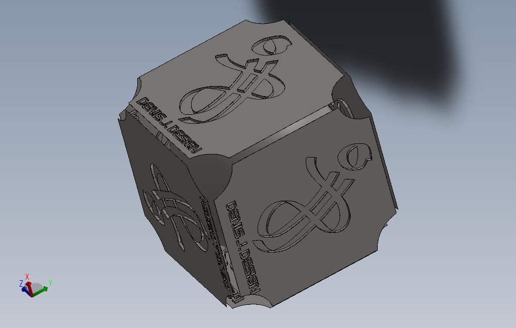 丹尼斯J3D徽标类型图