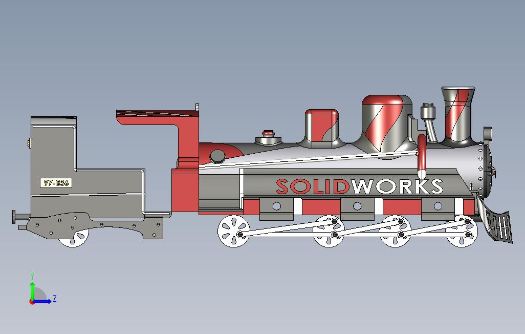 SolidWorks火车_IGES_模型图纸免费下载 – 懒石网