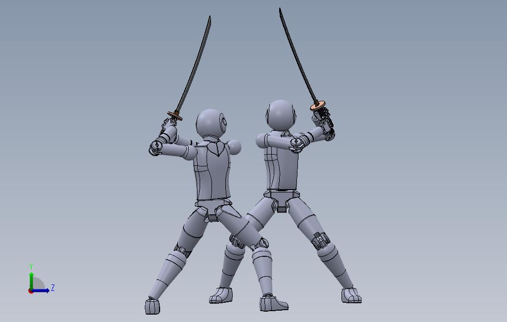 剑士_swordfighters_SOLIDWORKS 2011_模型图纸免费下载 – 懒石网