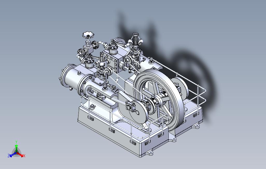 唐也水平双缸蒸汽发动机_engine