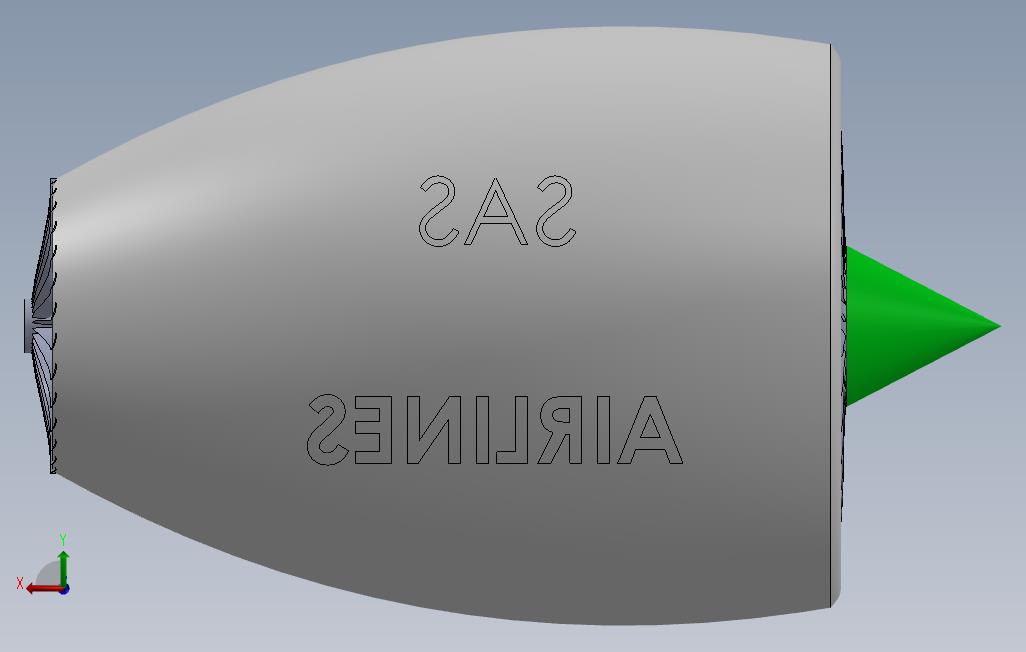 喷气发动机设计喷射机制SolidWorks 背面视图