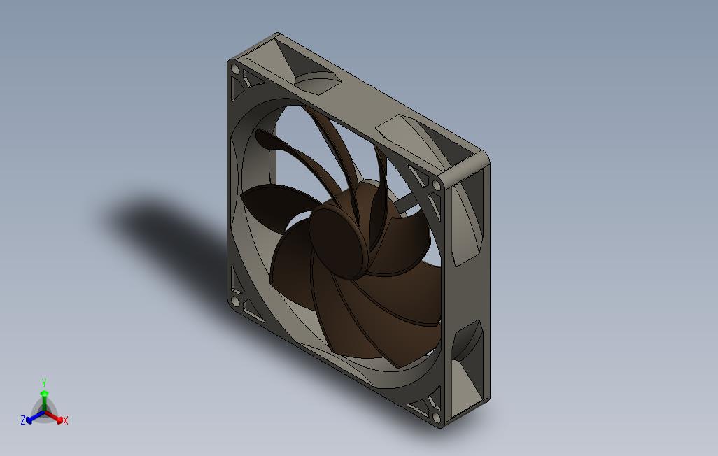 壳体风扇120mmSolidWorks