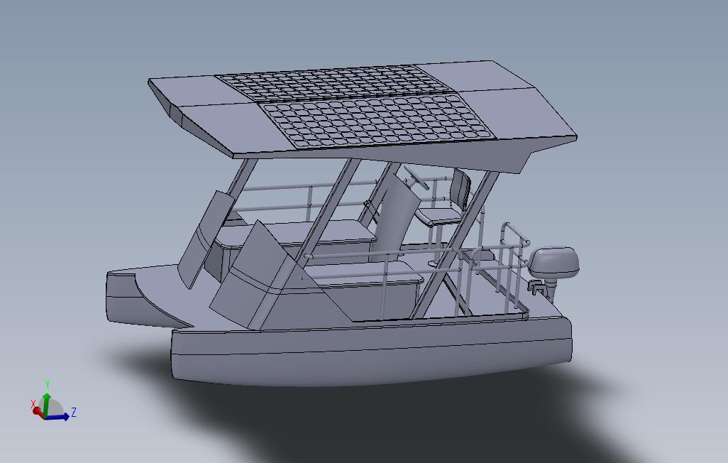 太阳筏河船原始原型模型