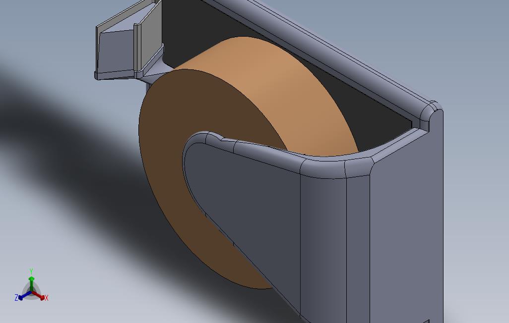 3D打印的磁带分配器与清除零件