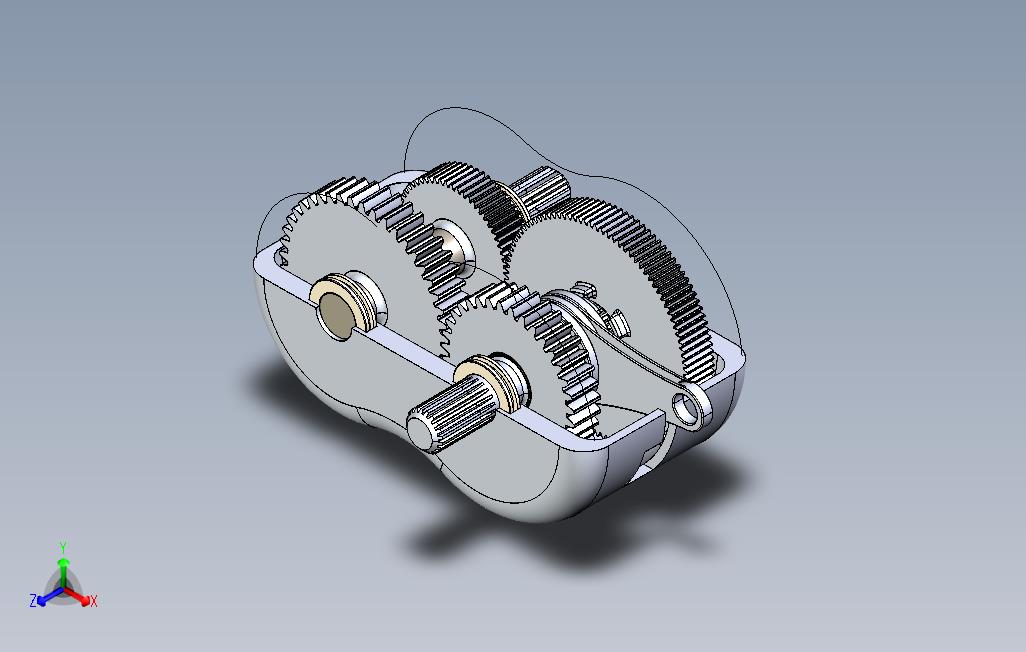 2速齿轮箱_gearbox