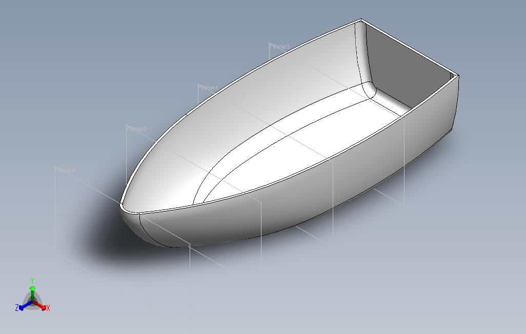 300x100x60mm3D可打印船船体