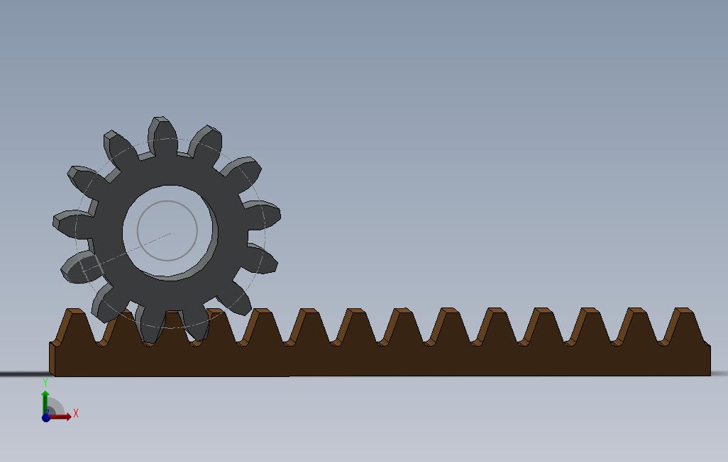 SolidWorks2014中的机架和小齿轮
