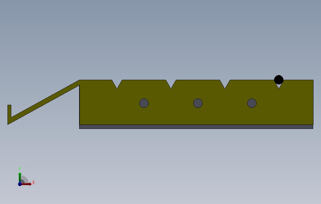 SolidWorks中的杆运输机制 正面视图