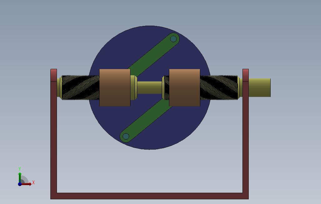 SolidWorks中的杠杆螺钉旋转机构