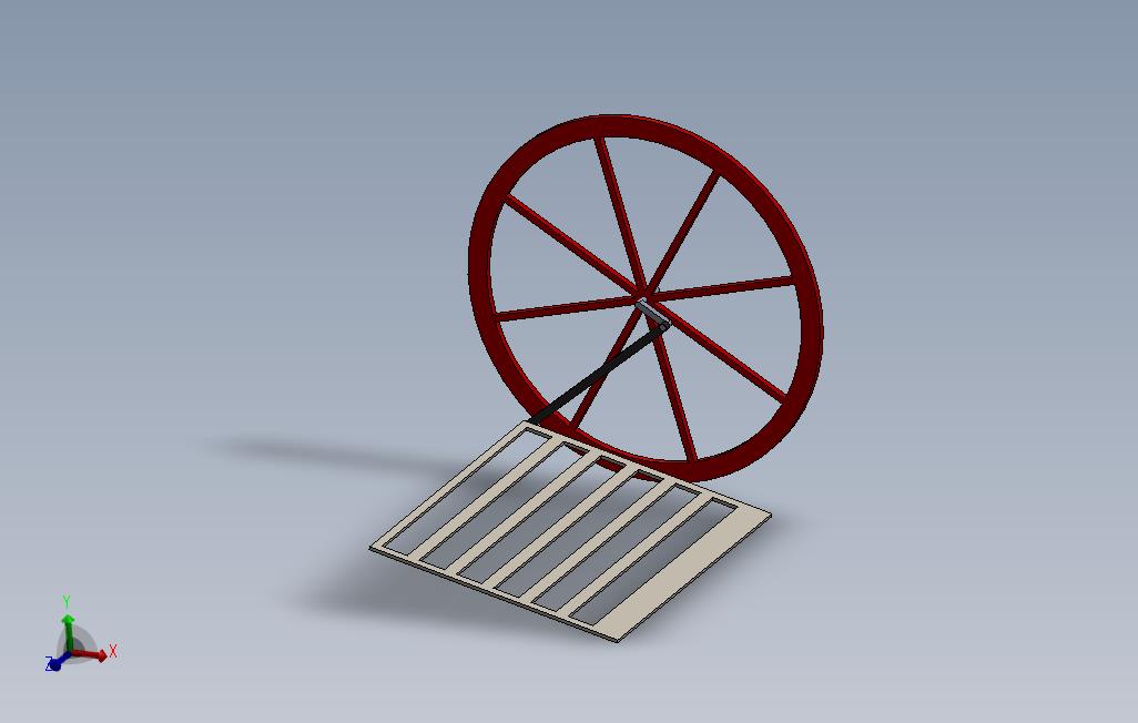SolidWorks中的脚动力缝纫机机制