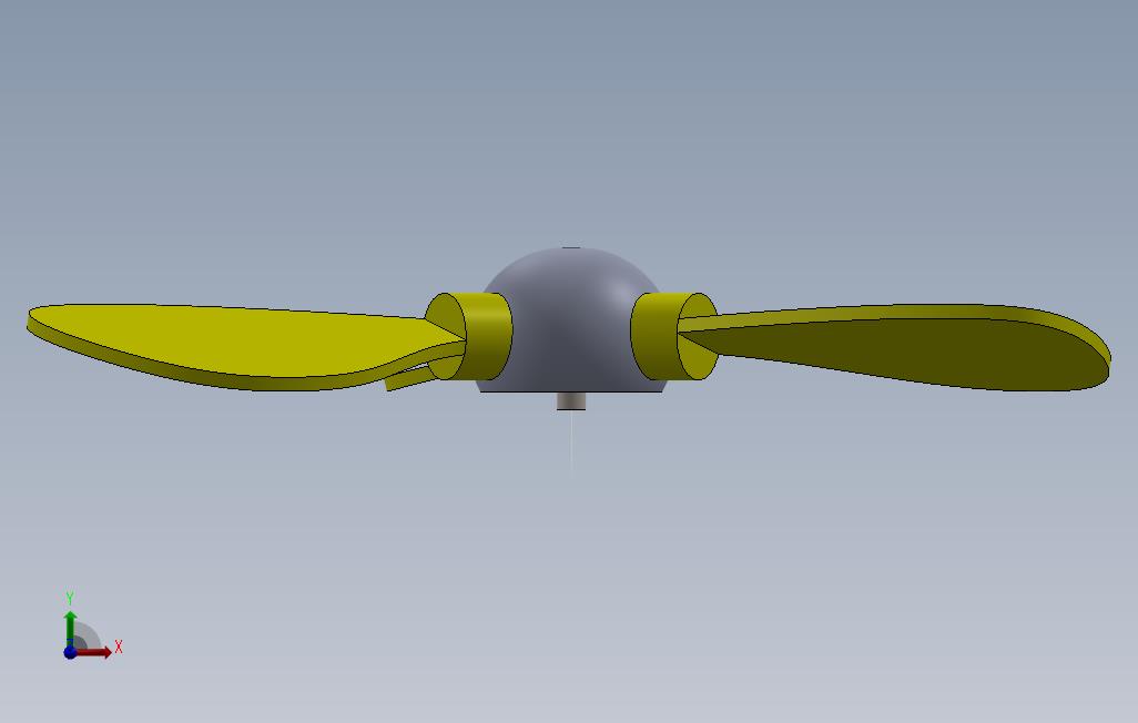 SolidWorks中的船螺旋桨调整机制 正面视图