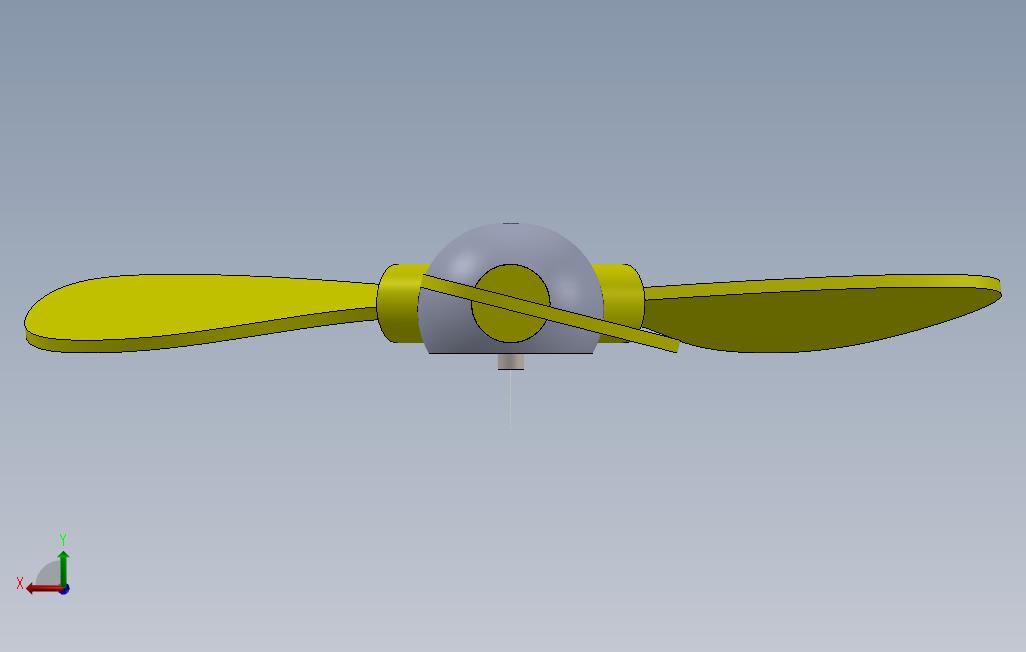 SolidWorks中的船螺旋桨调整机制 背面视图