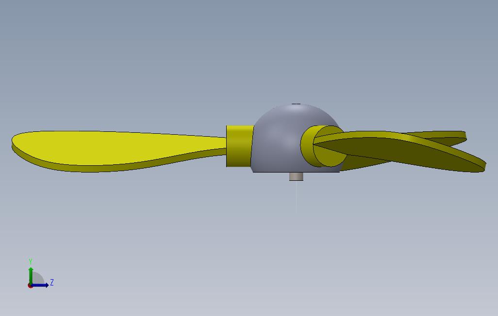 SolidWorks中的船螺旋桨调整机制 左侧视图