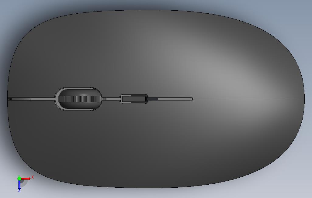 SolidWorks在SolidWorks中的SolidWorksTutorial140素描鼠标易于设计 俯视图