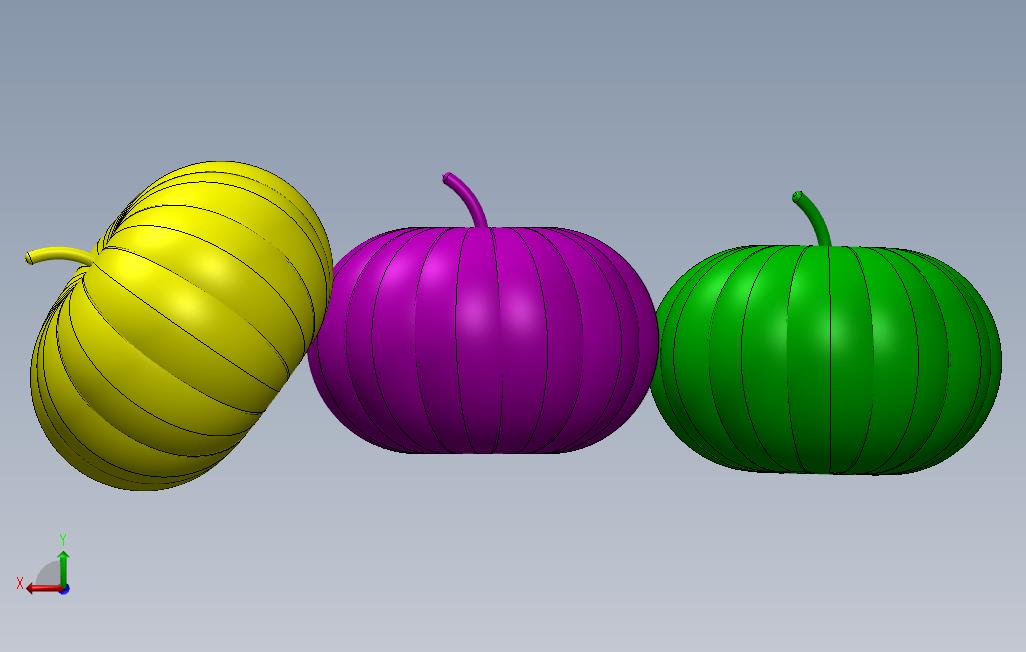 万圣节南瓜 10 Solidworks 2016 模型图纸免费下载 懒石网