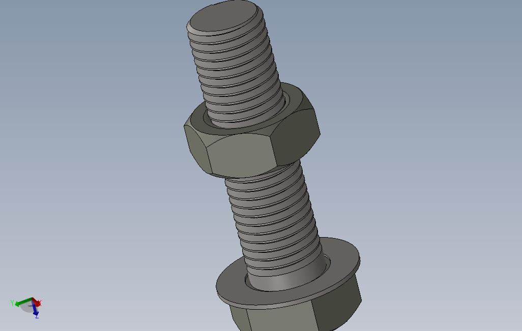 M16螺栓和坚果3D可打印