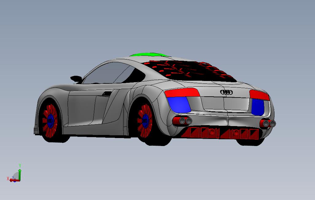 SolidWorks上的奥迪R8StreetRacer