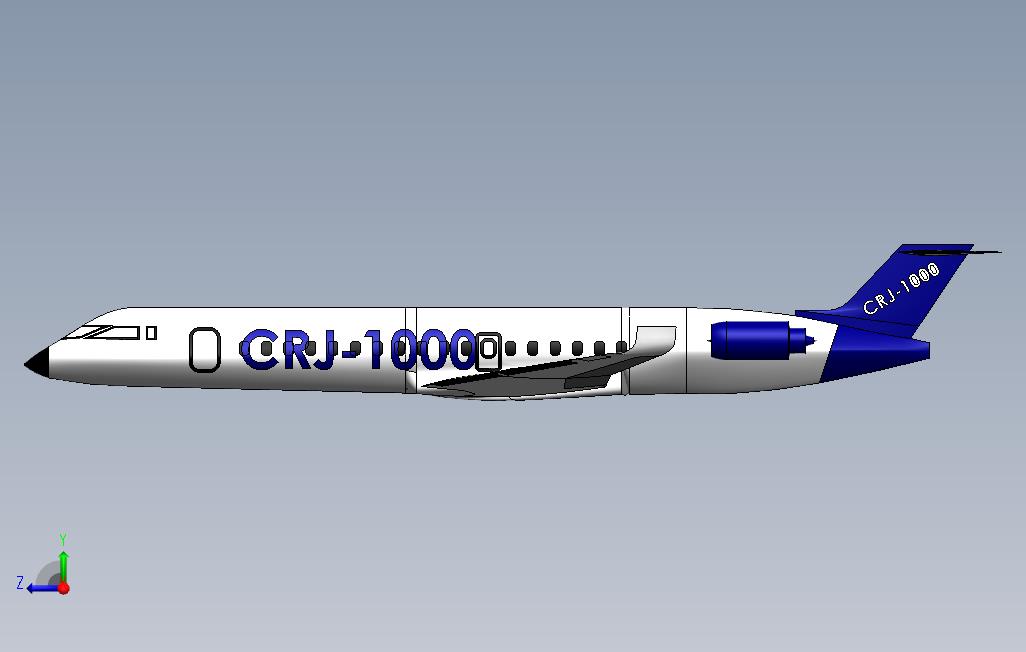 SolidWorks上的庞巴迪CRJ1000