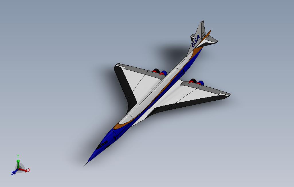 在SolidWorks上波音2707超音速班机