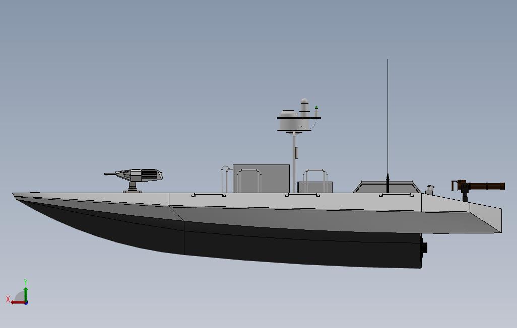 Arma3攻击船攻击船速度船minigun Solidworks 2018 模型图纸免费下载 懒石网