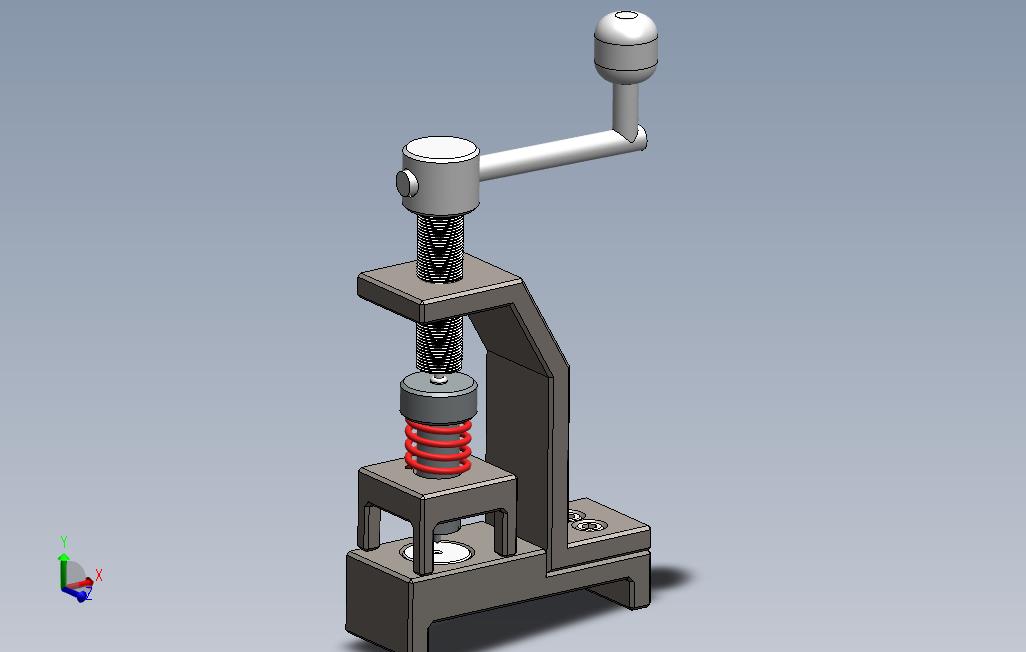 SolidWorksTutorial为初学者EX6手动钻床