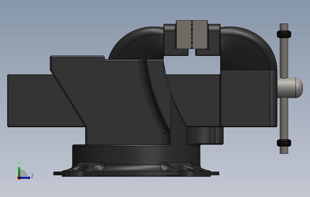 SolidWorksTutorial为初学者EX77vise 左侧视图