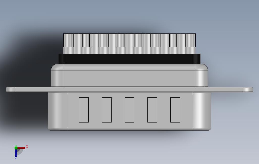 DB15雄性连接器_SOLIDWORKS 2011_模型图纸免费下载 – 懒石网