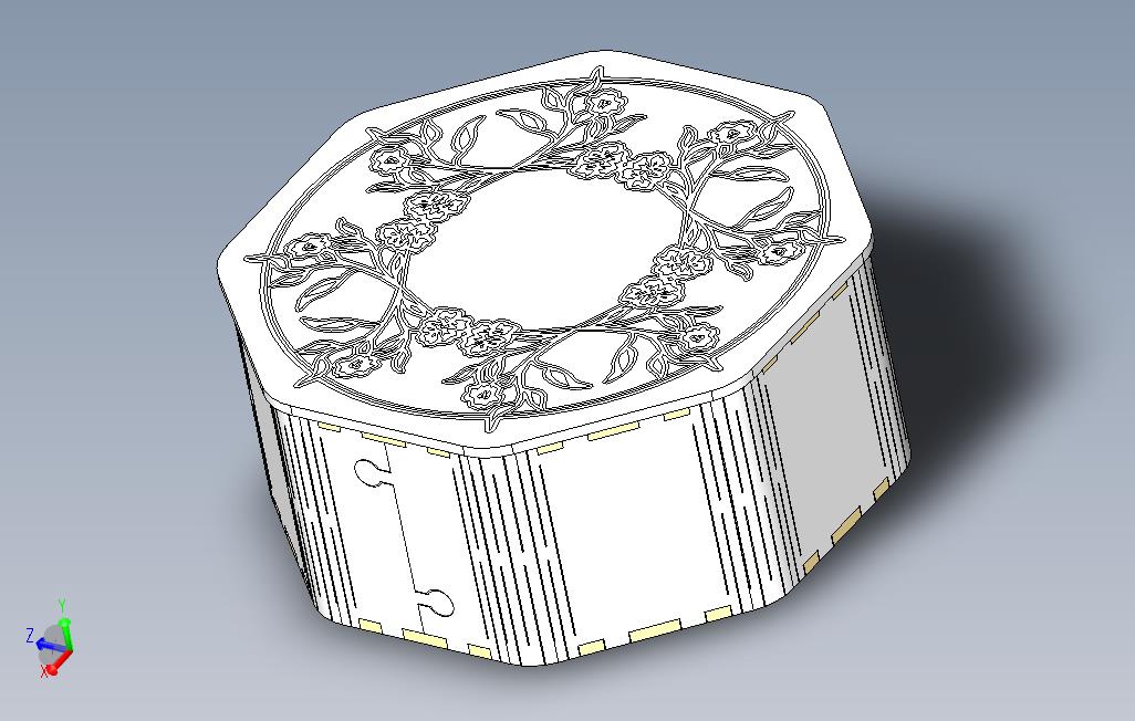 八角形盒子DXF到SolidWorks2015