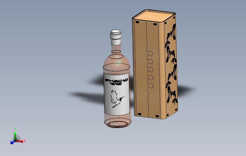 有瓶的酒瓶箱_bottle