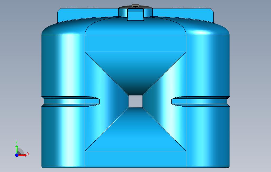 水箱1000L 正面视图