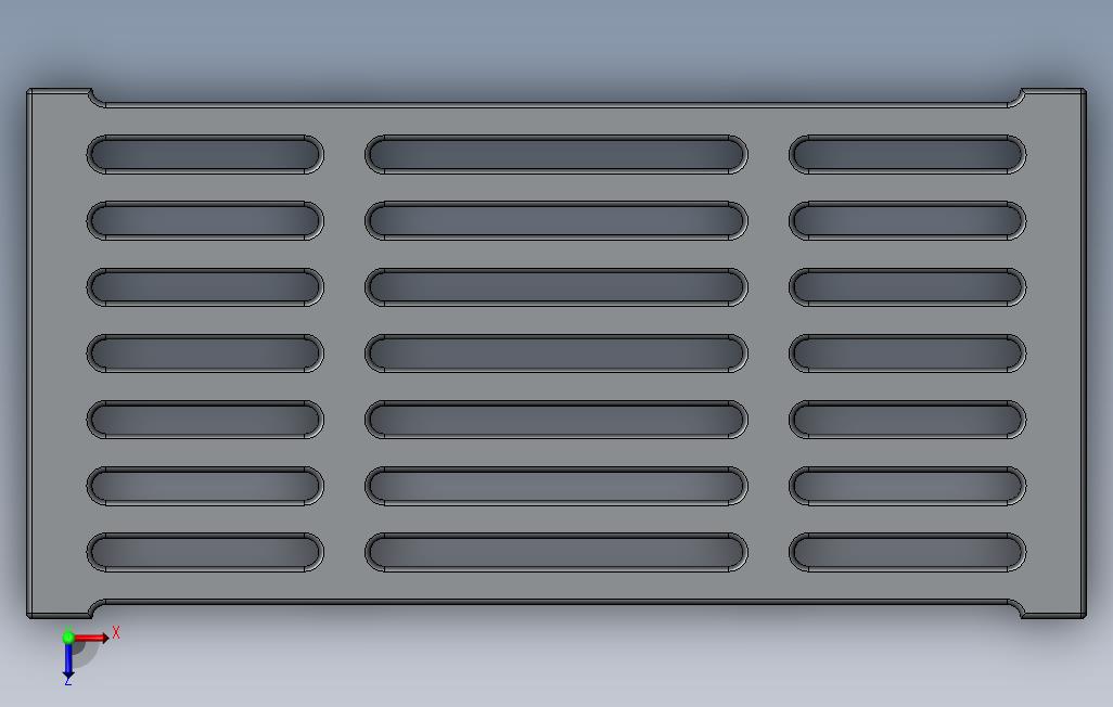 烤箱Grate4400x200x30mm 俯视图
