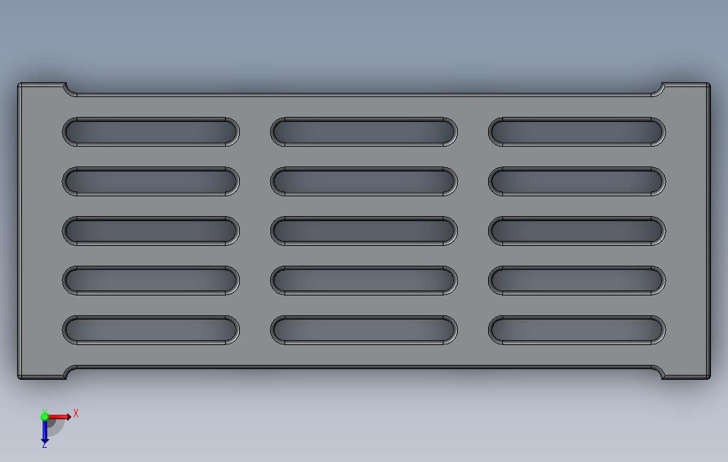 烤箱Grate5350x150x30mm 俯视图