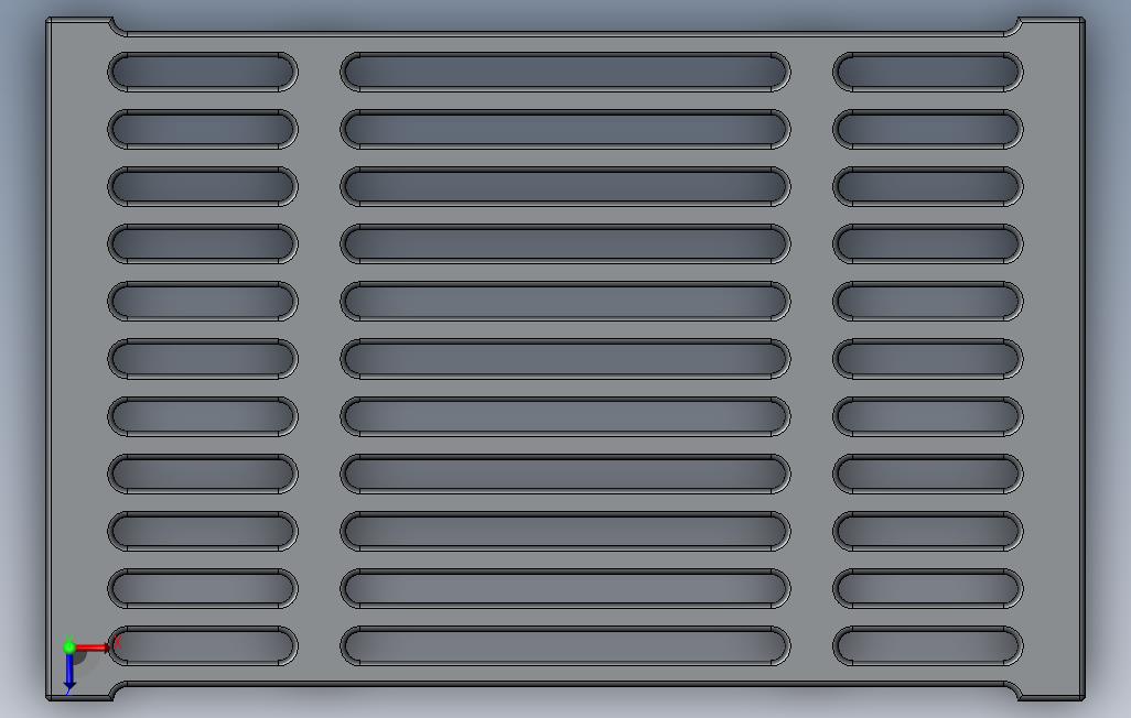 烤箱Grate6380x250x30mm 俯视图