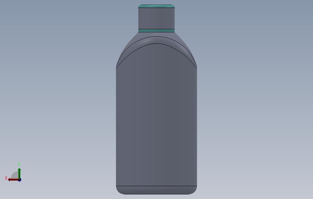 特殊椭圆形瓶运动 背面视图
