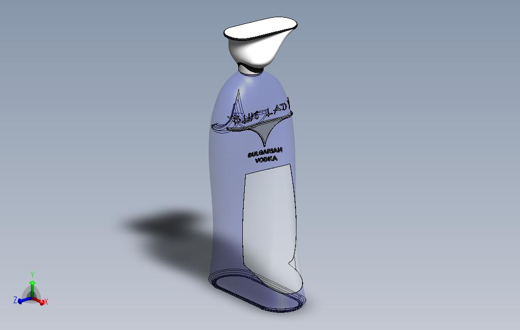 玻璃瓶蓝色女士保加利亚伏特加_vodka