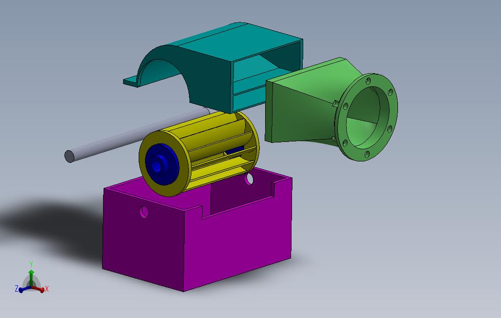 用于SolidWorks实践的交叉流动涡轮机