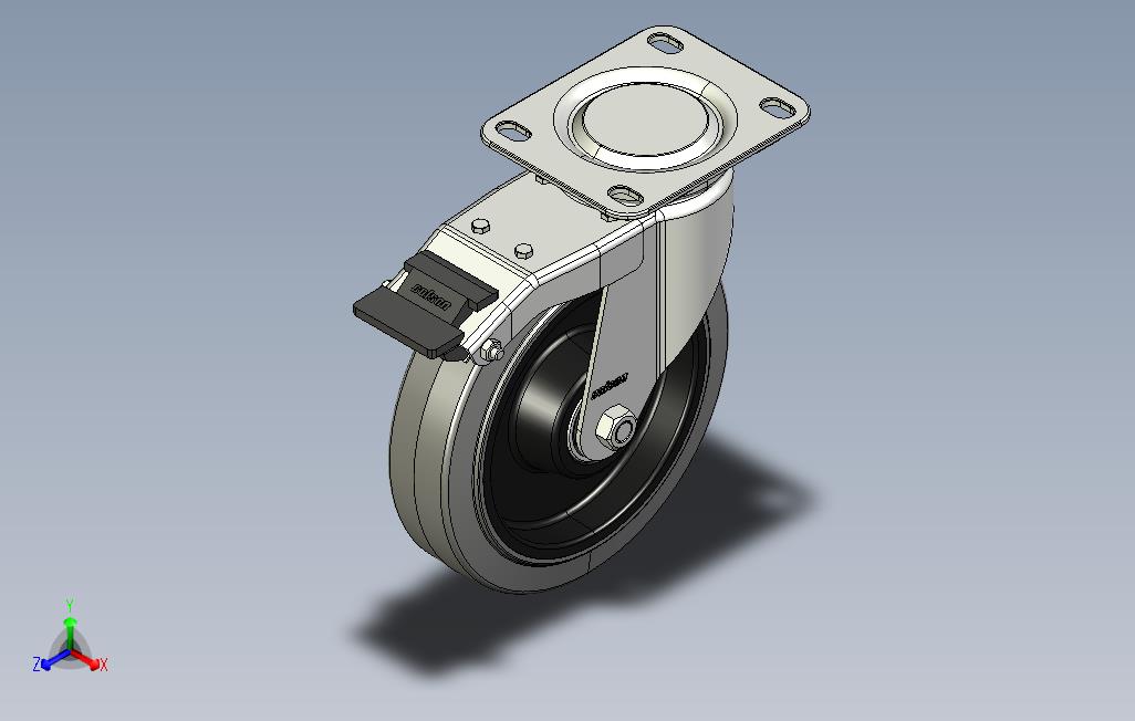 脚轮JSRG200mm总锁定制动器