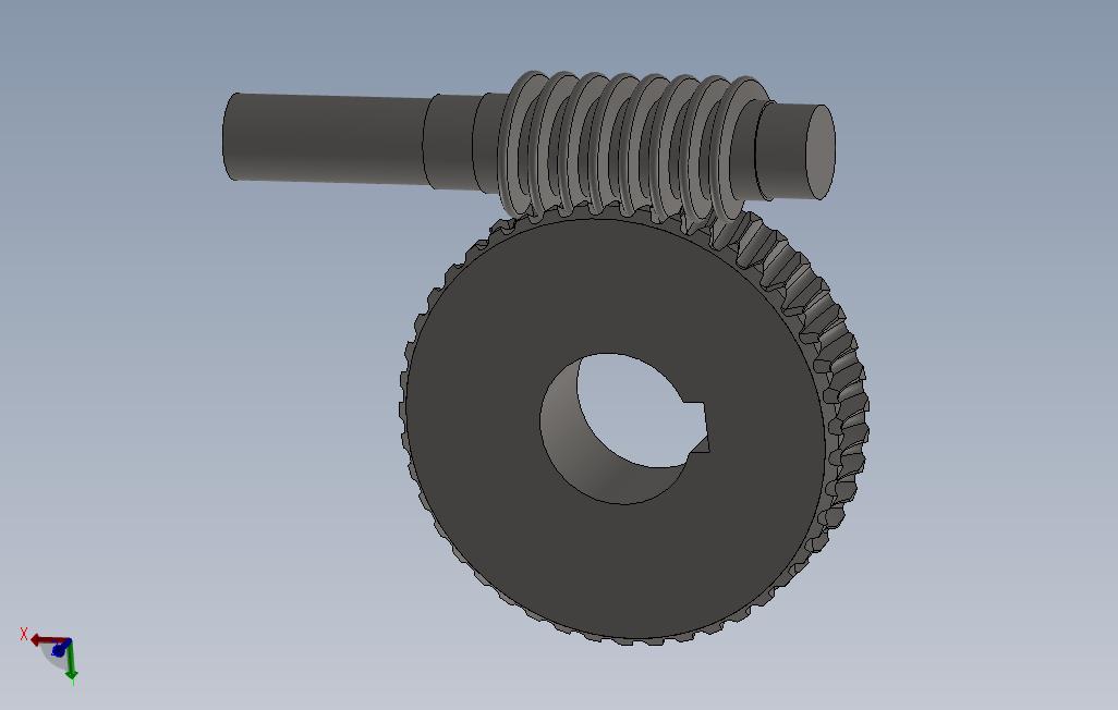 蜗轮传动3DSolidWorks模型_1