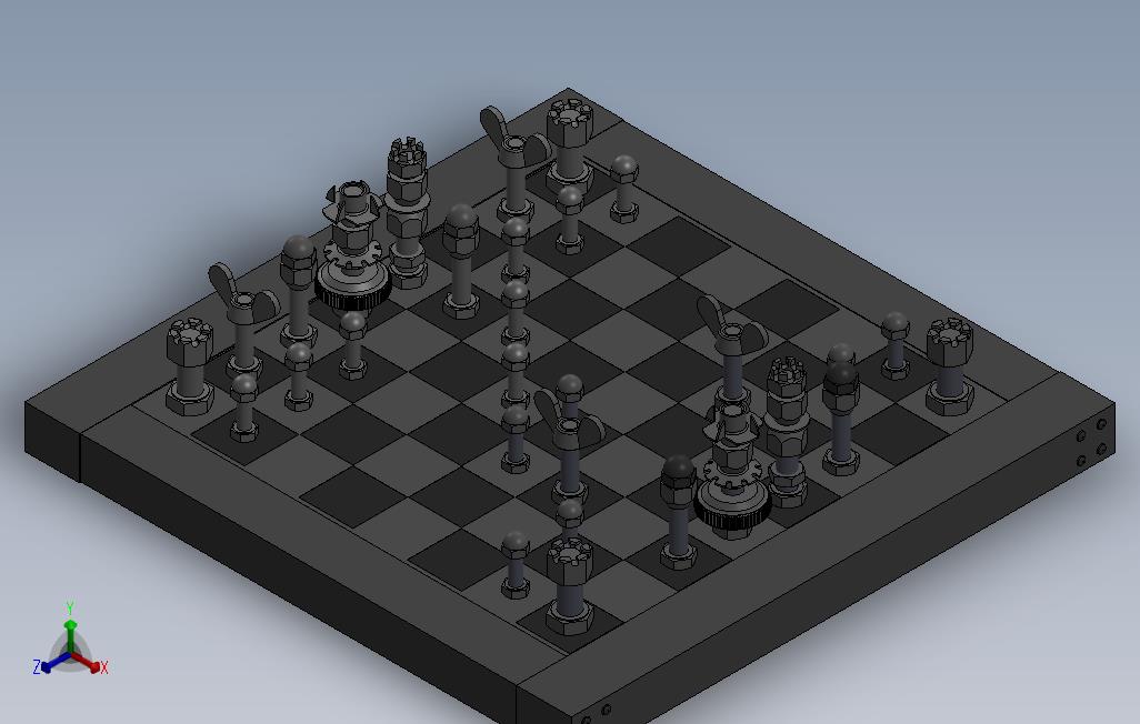螺旋螺母棋在零件中创建