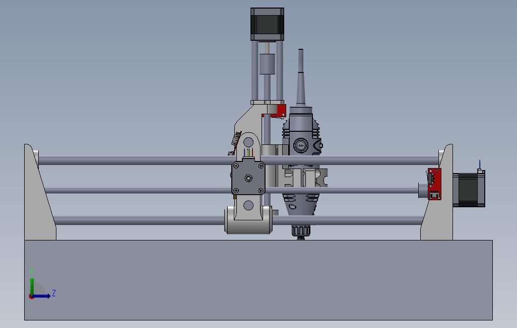 路由器CNC300x300x50mm 左侧视图