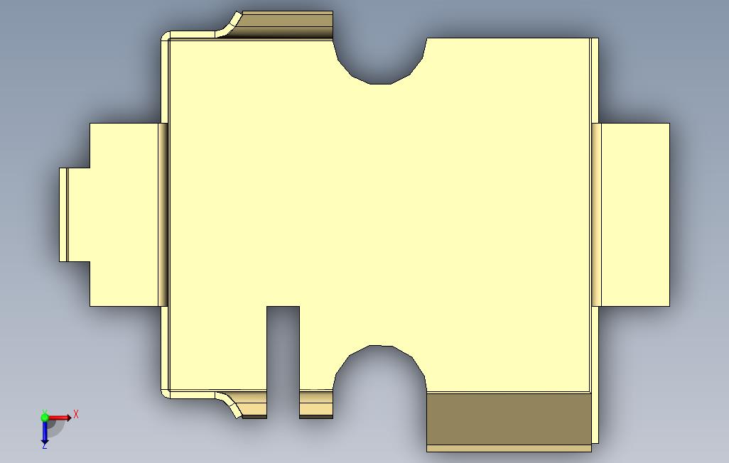 钣金封面SolidWorks2013教程实践 俯视图